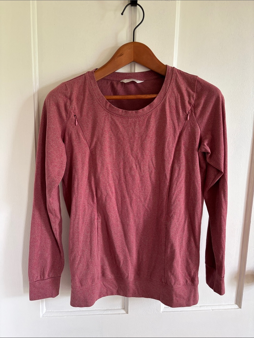Long Sleeve Crewneck Tee in Dusty Rose - Women's